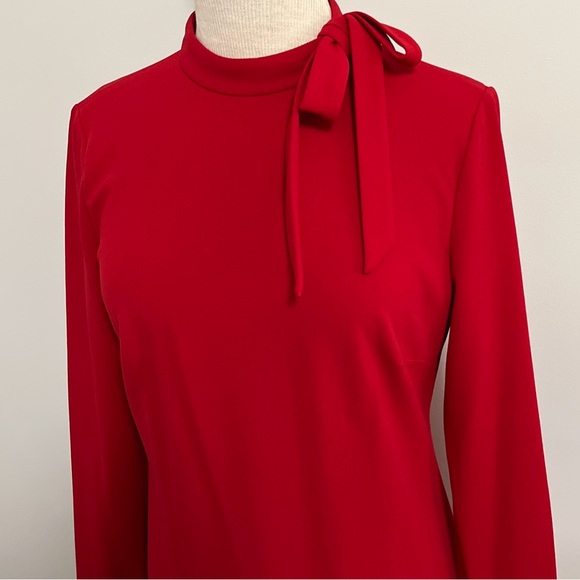 Calvin Klein Mock Neck Bow Sheath Dress - Picture 4 of 9